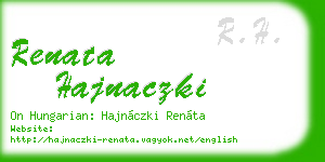 renata hajnaczki business card